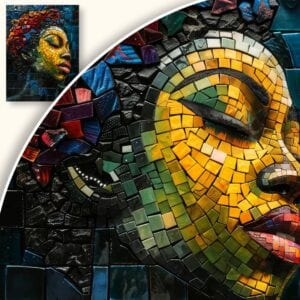 Obraz Portret kobiety w mozaice