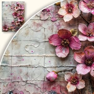 Obraz Różowe Róże na Beżowym Tle