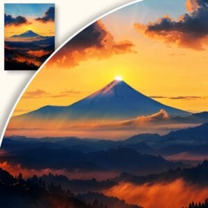 Obraz Wschód słońca nad górą Fuji