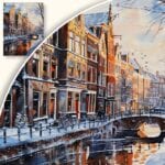 Obraz Zimowy Poranek w Amsterdamie