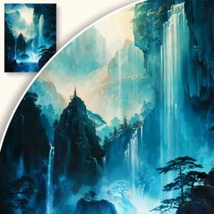 Plakat Malownicze Wodospady w Górach