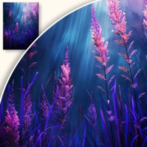 Obraz Kwitnące trawy w tajemniczym świetle