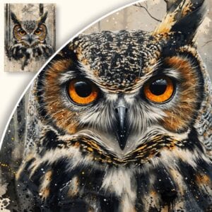 Obraz Tajemnicza sowa w lesie