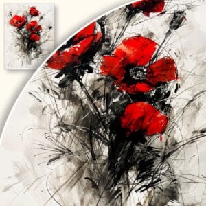 Obraz Ekspresyjna kompozycja maków