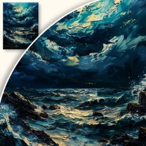 Obraz Nocny sztorm na morzu