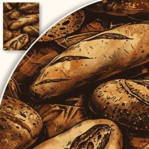 Plakat Tradycyjne rodzaje pieczywa