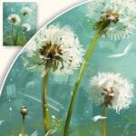 zc5-122-3n Obraz Dmuchawce w wiosennym blasku