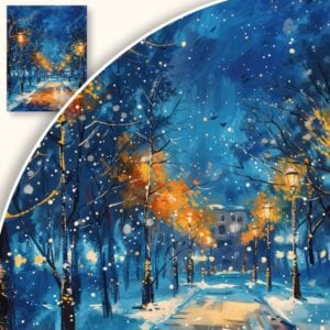 Obraz Zimowa noc w parku