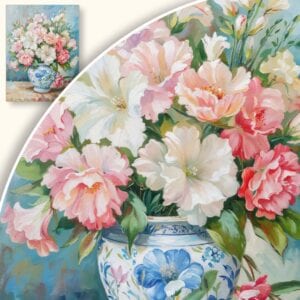 Obraz Bukiet Peonii w Wazonie