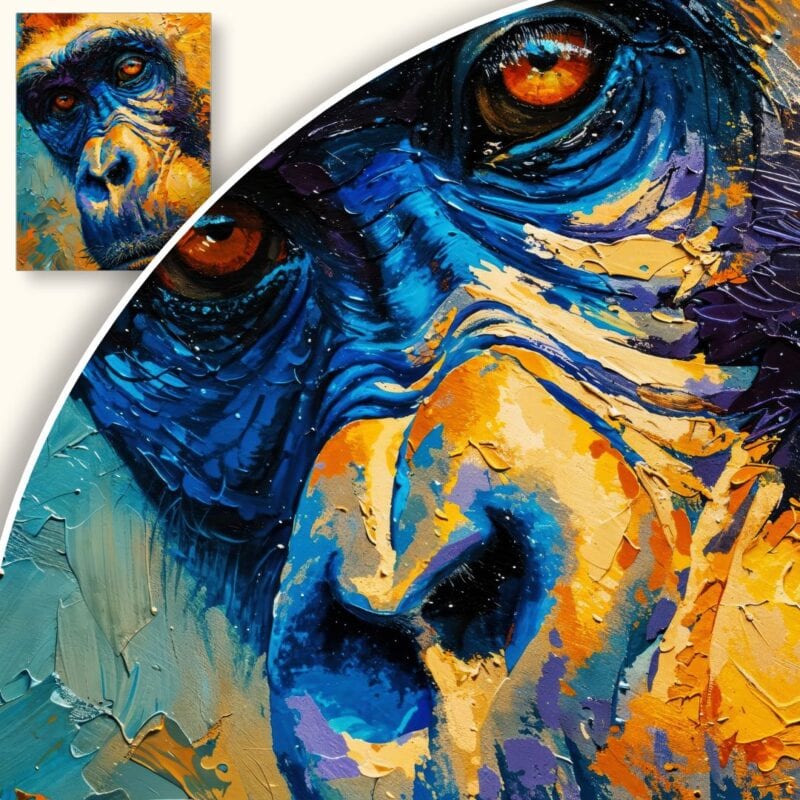 Obraz Intensywne spojrzenie goryla