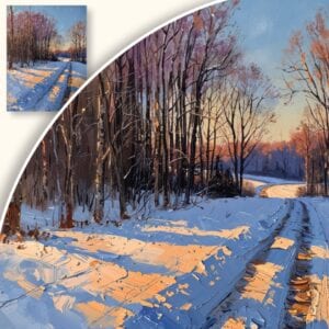 Obraz Zimowa Leśna Droga