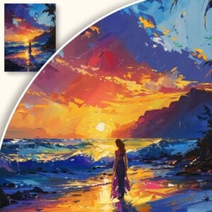 Obraz Zachód słońca na egzotycznej plaży