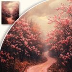 Obraz Romantyczny ścieżka w wiosennym lesie