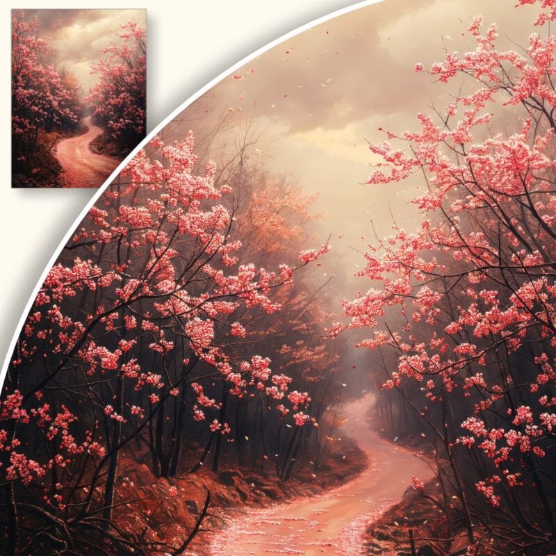 Obraz Romantyczny ścieżka w wiosennym lesie