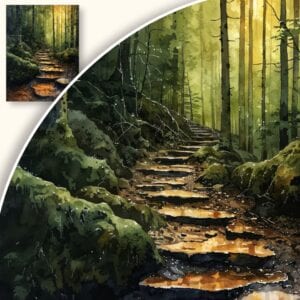 Obraz Promienie Poranka w Lesie