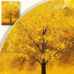 Obraz Żółte Drzewo w Rozkwicie